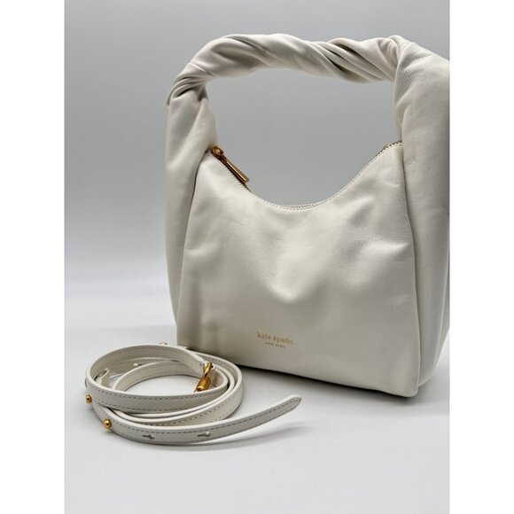 KATE SPADE NY Twirl top handle leather small crossbody bag - White - Picture 10 of 14